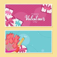 san valentino giorno lettering carte vettore