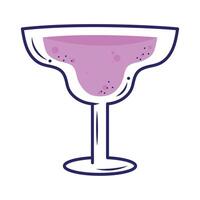 viola tropicale cocktail tazza vettore