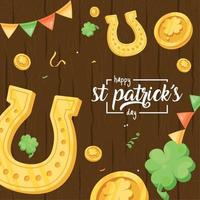 st patricks giorno lettering cartolina vettore