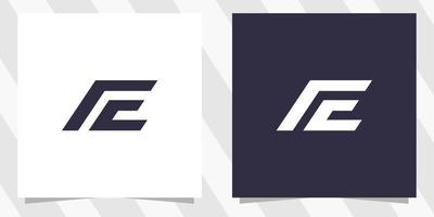 lettera fe ef logo design vettore