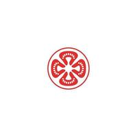 pomodoro icona logo design vettore