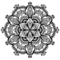 colorazione libro modelli nel mandala stile per henné, mehndi, tatuaggi, decorativo ornamenti nel etnico orientale stile pagina. vettore