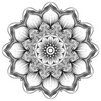 colorazione libro modelli nel mandala stile per henné, mehndi, tatuaggi, decorativo ornamenti nel etnico orientale stile pagina. vettore