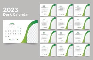 scrivania calendario 2023 modello design vettore