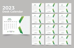 scrivania calendario 2023 modello design vettore