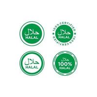 halal logo design vettore azione halal