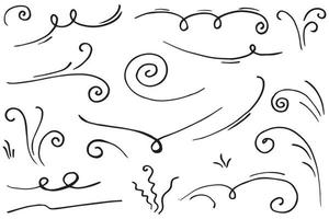 doodle vento illustrazione vettore stile disegnato a mano