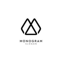 m lettera metaverso grafico arte monogramma logo per attività commerciale azienda vettore