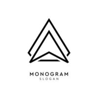 grafico arte monogramma triangolo logo per attività commerciale azienda vettore