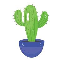 moderno piatto etichetta icona di cactus pianta vettore