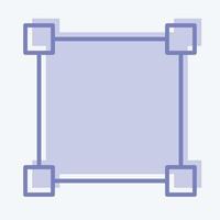 icona disegnare quadrato. relazionato per grafico design utensili simbolo. Due tono stile. semplice design modificabile. semplice illustrazione. semplice vettore icone
