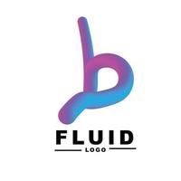 fluido colore creatività. visivo comunicazione manifesto design. lettera B logo vettore