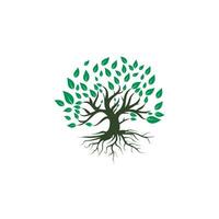 albero radice logo vettore design illustrazione. albero di vita logo design ispirazione.