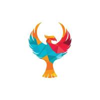 Fenice logo design. creativo logo di mitologico uccello. vettore