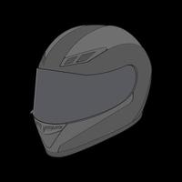 bloccare casco pieno viso vettore illustrazione, casco concetto, casco vettore , vettore arte