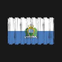 san Marino bandiera spazzola vettore. nazionale bandiera spazzola vettore design