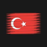 pennello bandiera turchia. bandiera nazionale vettore