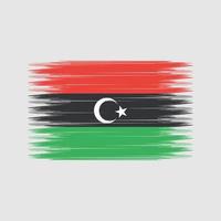 pennello bandiera libia. bandiera nazionale vettore