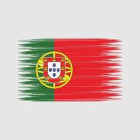 pennello bandiera portogallo. bandiera nazionale vettore