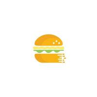 hamburger vettore logo design. hamburger veloce cibo cartello icona.