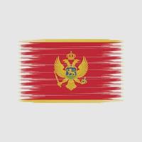 pennello bandiera montenegro. bandiera nazionale vettore