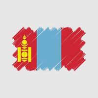 disegno vettoriale della bandiera della Mongolia. bandiera nazionale