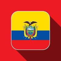 bandiera dell'ecuador, colori ufficiali. illustrazione vettoriale. vettore