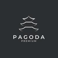 pagoda tempio logo vettore simbolo illustrazione design