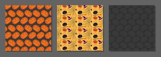 impostato di Halloween modello per celebrazione decorazione design vettore illustrazione nel piatto stile