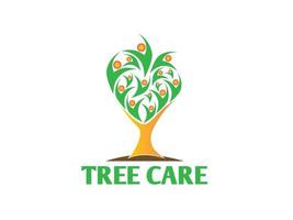 logo per la cura degli alberi vettore
