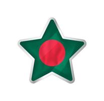 bangladesh bandiera nel stella. pulsante stella e bandiera modello. facile la modifica e vettore nel gruppi. nazionale bandiera vettore illustrazione su bianca sfondo.