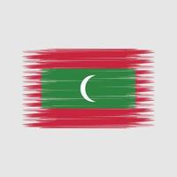 pennello bandiera maldive. bandiera nazionale vettore