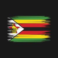 Zimbabwe bandiera spazzola vettore. nazionale bandiera spazzola vettore