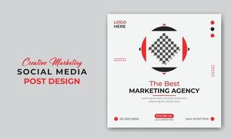 creativo attività commerciale digitale marketing agenzia sociale media inviare o ragnatela bandiera design modello vettore