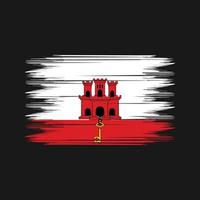 Gibilterra bandiera spazzola vettore. nazionale bandiera spazzola vettore