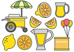 Vettoriali gratis limonata stand icone vettoriali