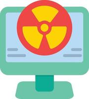 icona piatta nucleare vettore