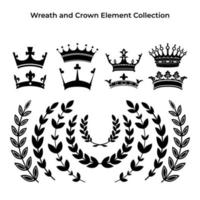 corona e ghirlanda elemento collezioni. Vintage ▾ design elementi. vettore eps 10