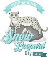 internazionale neve leopardo logo concetto vettore