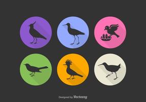 Icone vettoriali gratis sagoma di uccello