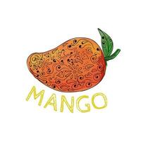 Mango succoso frutta mandala vettore