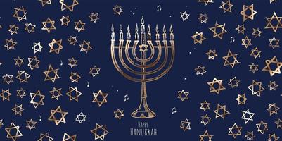 hanukkah blu sfondo, ebraico david stelle. vettore illustrazione.