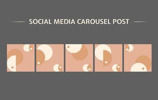 modello di post del carosello dei social media vettore