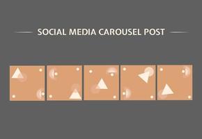 modello di post del carosello dei social media vettore