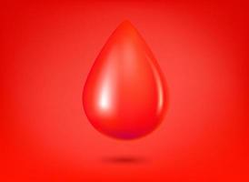rosso sangue gocciolina su rosso sfondo. 3d vettore illustrazione