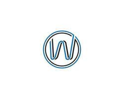 lettera w e ww logo design nel un' moderno geometrico stile vettore modello.