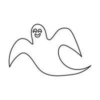Halloween fantasma viso silhouette nel astratto stile vettore