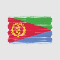 pennello bandiera eritrea. bandiera nazionale vettore