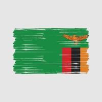 pennello bandiera zambia. bandiera nazionale vettore