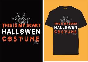 pauroso Halloween costume t camicia design vettore